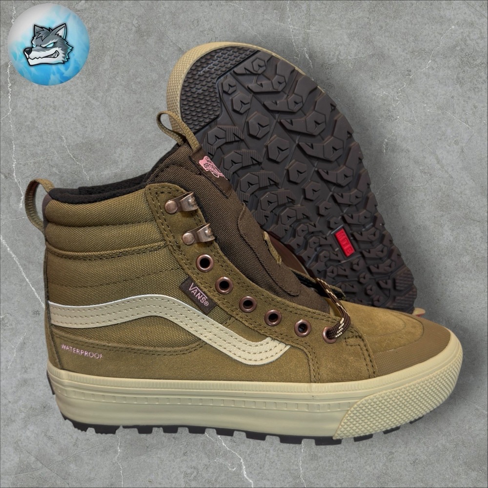 Vans MTE Sk8-Hi Waterproof Brown Pink Boots VN000DAQRPK1 Women's Size 5.5‎ NWT